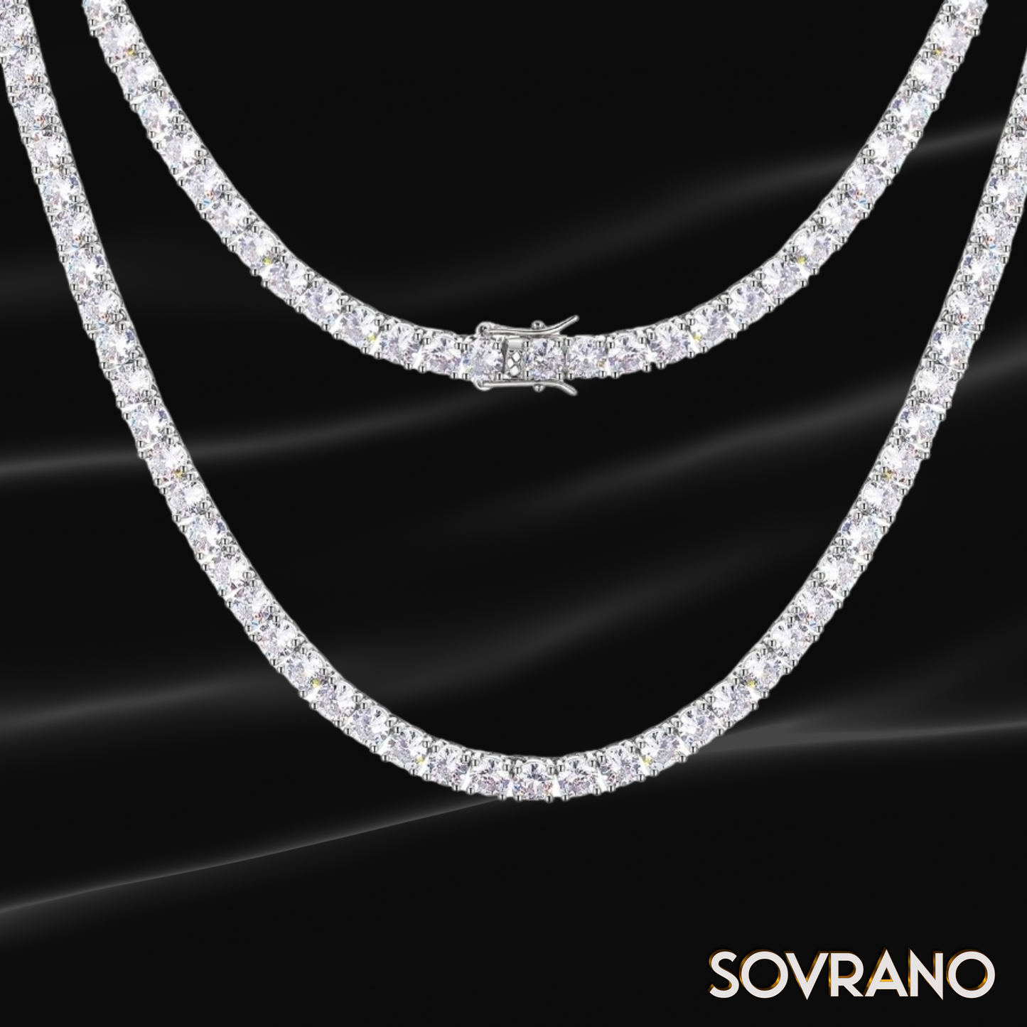 Luxury Moissanite 4mm Tennis Necklace