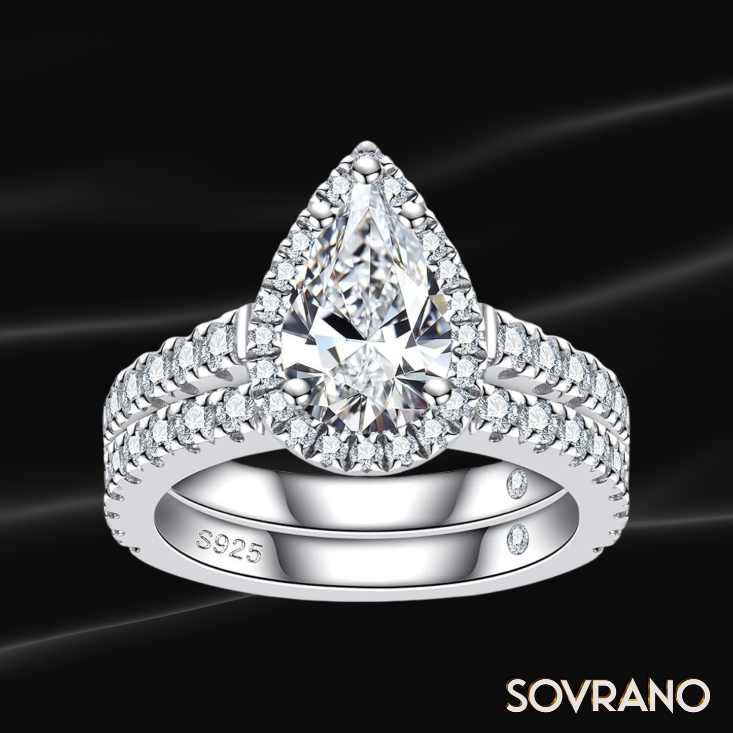 Pear-Cut Moissanite Bridal Set