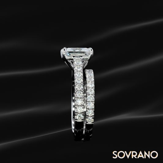 Radiant-Cut Moissanite Set