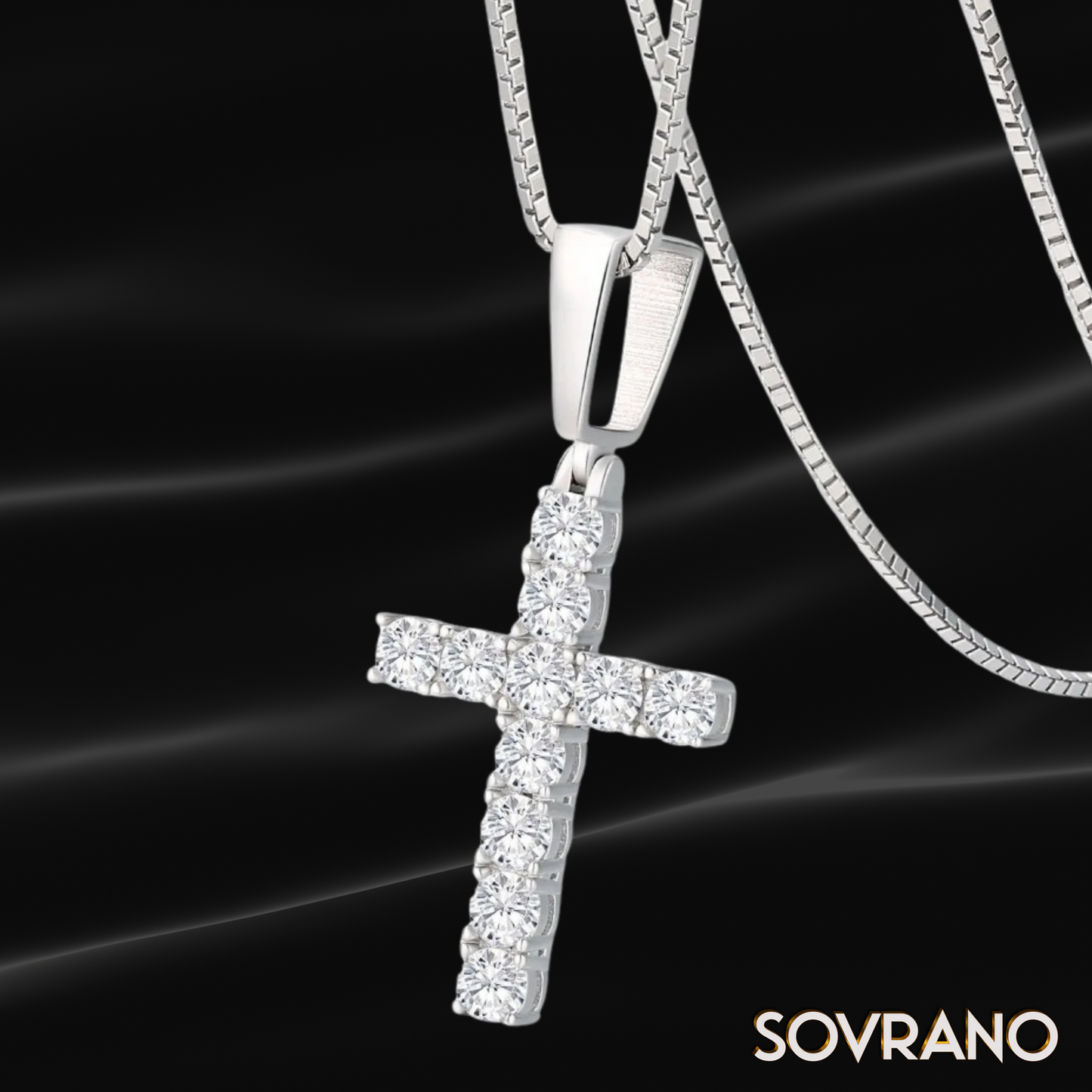 Moissanite Cross Pendant
