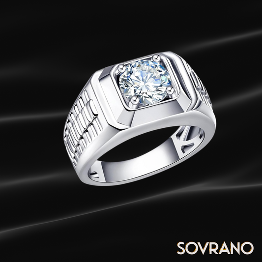 2CT Moissanite Ring - Mens