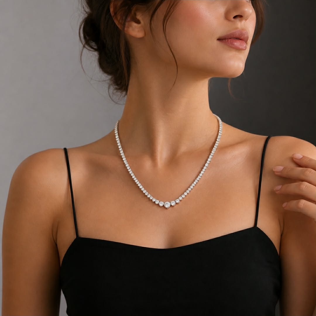 Classic Moissanite Drop Necklace