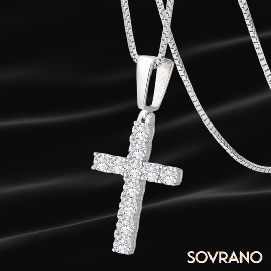 Moissanite Cross Pendant